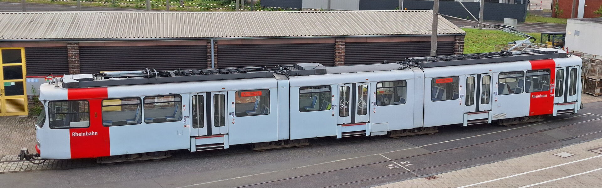 Triebwagen 3201 auf dem Betriebshof Heerdt (Foto: Phillip Breuer)