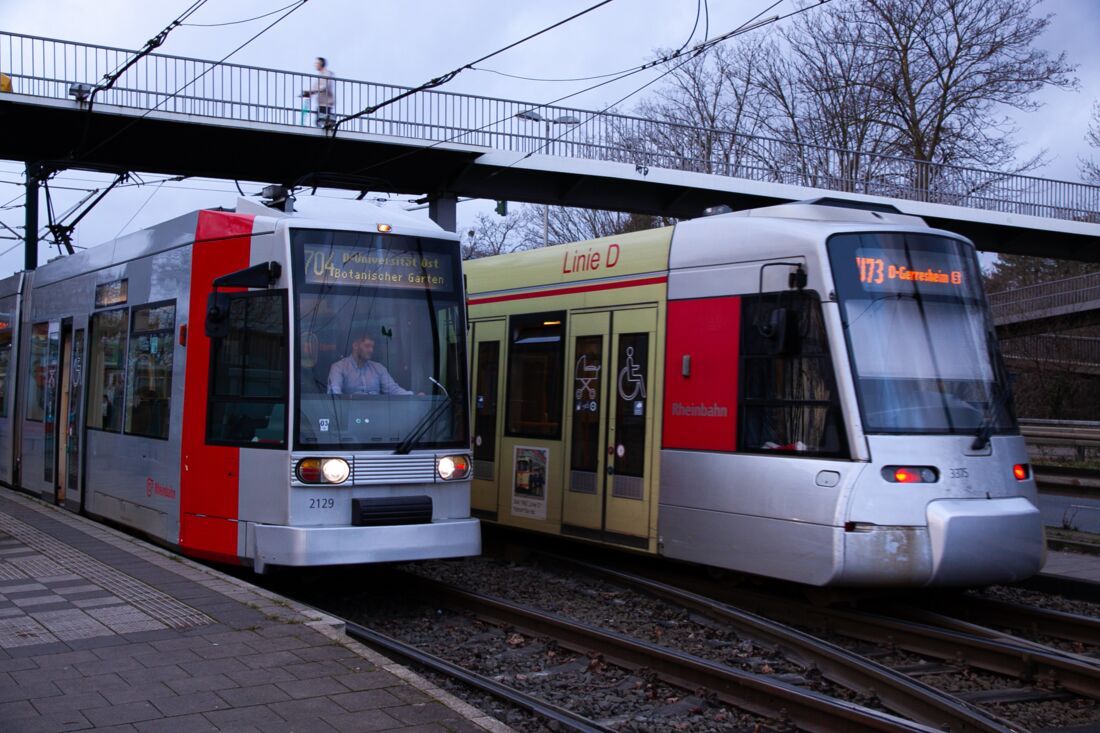 704 und U73 an der Haltestelle Uni Nord (Foto: Niklas Butz)