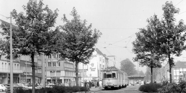 Großraumwagen, Baujahr 1953, in Krefeld (Foto: Rheinbahn Archiv)