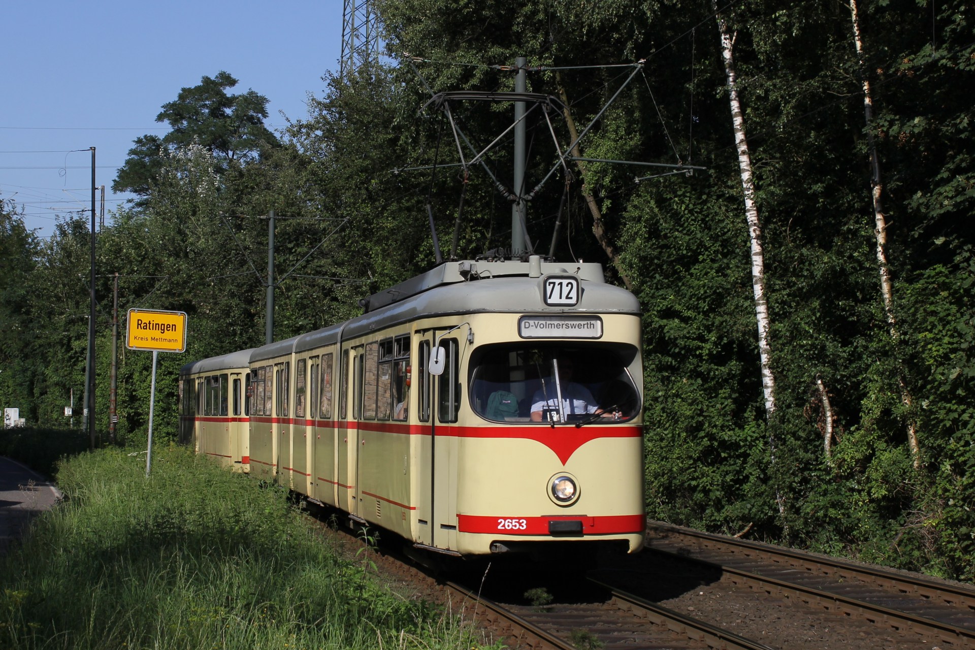 Wagen 2653 an der Stadtgrenze zu Ratingen