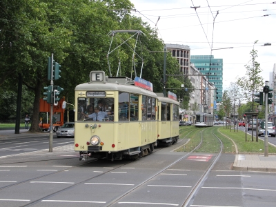 Triebwagen 14 - Kriegsstraßenbahnwagen (Foto: Julian Zimmermann)