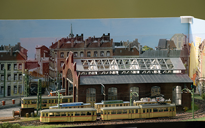 A model railway module shows a part of the former depot Grafenberg Foto: Brigitte Männel